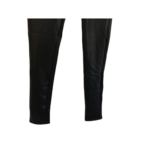 Assets Spanx Pants Women's Size Small Black Faux Leather Stretch Waist - Picture 3 of 7